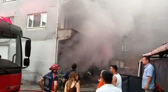 Zonguldak'ta boş binanın bodrum katında yangın