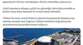 Bakan Bayraktar: Marmaraereğlisi'nde LNG depolama kapasitesini 415 bin metreküpe çıkarıyoruz