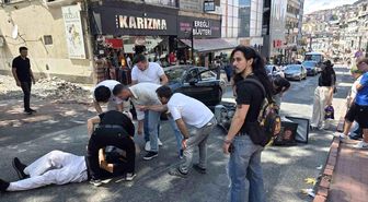 Ereğli'de motosikletin çarptığı yaya yaralandı