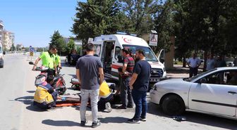 Karaman'da otomobille çarpışan elektrikli bisikletin sürücüsü yaralandı