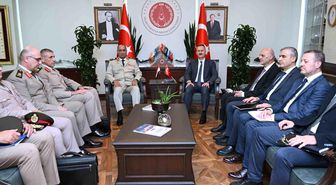 Savunma Sanayii Başkanı Görgün, mevkidaşı Zaher'i makamında ağırladı
