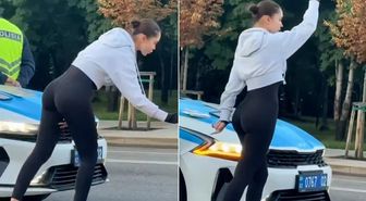 Trafik cezasına üzüleceğine bakın ne yaptı