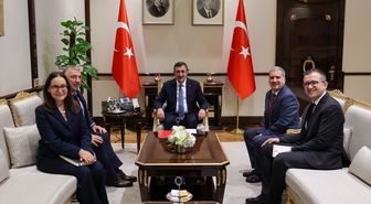 Cumhurbaşkanı Yardımcısı Yılmaz, Dünya Bankası Türkiye Ülke Direktörü Carret'i kabul etti