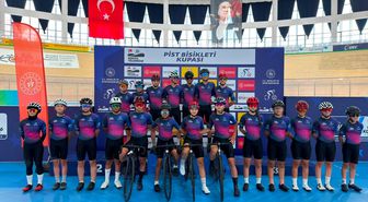 Konya Veledromu'nda 200 bisikletçi piste çıktı