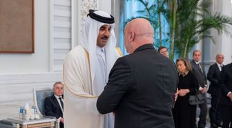 Lübnan Cumhurbaşkanı Avn, Doha'da Katar Emiri'ne taziyelerini iletti