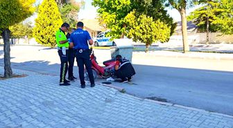 Sultanhanı'nda motosikletli kalp krizi can aldı