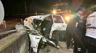 Otomobil beton bariyerlere çarptı: 1 ölü