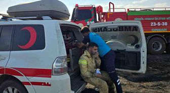 Yangına müdahale eden 4 personel dumandan etkilendi