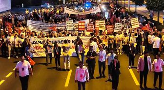 15 Temmuz'un 10. yılında Beştepe'den Külliyeye bayrak yürüyüşü