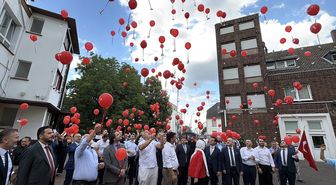 Köln'de 15 Temmuz anması: Şehit balonları gökyüzünde