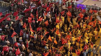 Marmaris'te 15 Temmuz kortej ve yürüyüşü