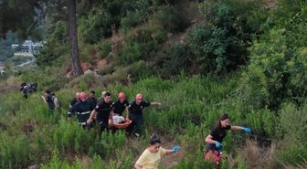 Alanya'da uçuruma yuvarlanan ATV sürücüsü yaralandı