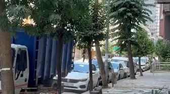 Avcılar'da binanın parçalarını söküp tedbirsiz sokağa attılar