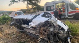 Bigadiç'te kamyonet şarampole uçtu: 1 yaralı