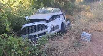 Denizli'de şarampole devrilen otomobildeki 1 kişi öldü, 1 kişi yaralandı