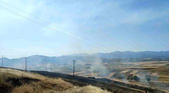 Elazığ'daki yangında 40 dönümlük arpa küle döndü