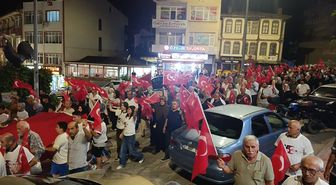 Gerze'de 15 Temmuz anma yürüyüşü
