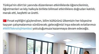 TÜBİTAK'tan köy okullarına bilim ve teknoloji desteği
