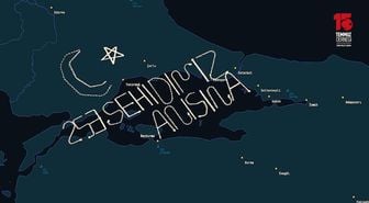 İHA'lar 15 Temmuz Şehitleri İçin Ay-Yıldız Çizdi