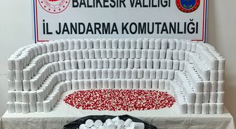 Balıkesir'de 78 bin 824 sentetik ecza hap ele geçirilen operasyonda yakalanan şüpheli tutuklandı