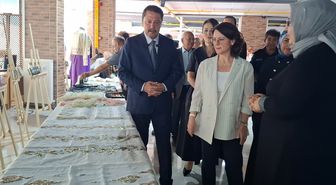 Beypazarı'nda kursiyerlerin yıl sonu sergisi açıldı