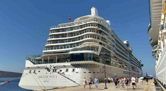 Dev kruvaziyerler Bodrum'a demir attı: 3 bin 319 turist geldi