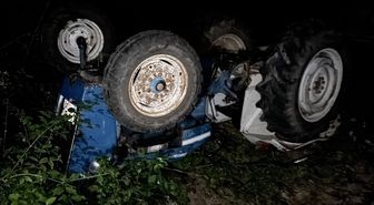 Bolu'da ormanda traktör devrildi: 1 ölü