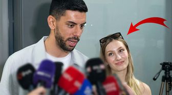 Trabzon'da aşk rüzgarı! Cenk Özkaçar değil, eşinin bakışları konuşuldu