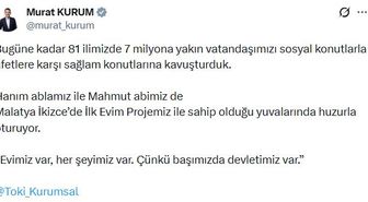 Bakan Kurum: Bugüne kadar 7 milyona yakın vatandaşımızı sosyal konutlarla kavuşturduk