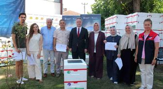 Genç arıcılara 380 adet arısız strafor kovan dağıtıldı