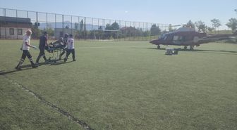 Konya'da hava ambulansı rahatsızlanan hasta için havalandı