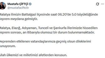 Bakan Çiftçi: Olumsuz Bir Durum Bulunmamaktadır