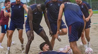 Trabzonspor, yeni sezon hazırlıklarına çift antrenmanla devam etti
