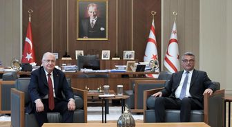 Bakan Güler, KKTC Cumhurbaşkanı Erhürman ile bir araya geldi