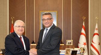 KKTC Cumhurbaşkanı Erhürman, Milli Savunma Bakanı Güler'i kabul etti
