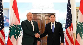 Lübnan Cumhurbaşkanı Aoun, ABD Dışişleri Bakanı Rubio ile bir araya geldi