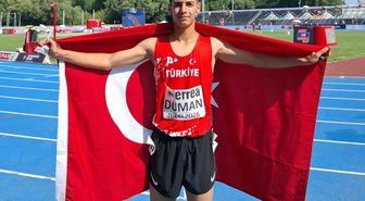 Milli atlet Yunus Emre Civelek, Avrupa'da Türkiye rekoru kırarak şampiyon oldu