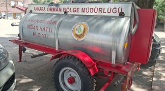 Ankara'da orman yangınlarına karşı 9 mahalleye su tankeri dağıtıldı