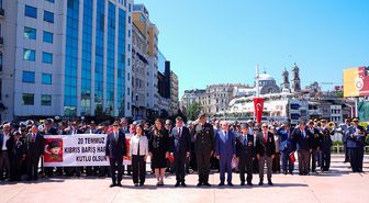 KKTC'nin 20 Temmuz Bayramı İçin Taksim'de Tören
