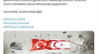 MSB'den Kıbrıs Barış Harekatı'nın 52'nci yıl dönümü mesajı