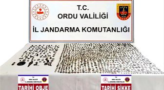 Ordu'da çok sayıda sikke ve tarihi eser objeler ele geçirildi