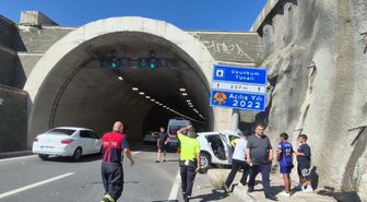 Tünel girişinde duvara çarpan otomobilin sürücüsü ağır yaralandı