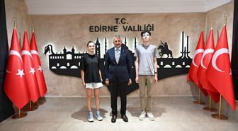 Edirne Valisi'nden LGS'de tam puan alan öğrencilere tebrik