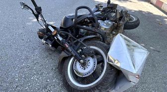 Kastamonu'da motosiklet yola düşen tenekeye çarptı: 1 yaralı