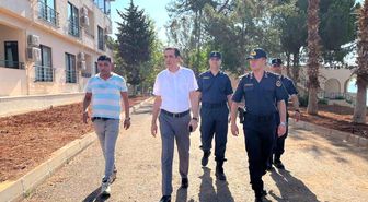 Kaymakam Topsakaloğlu, Tekeli Jandarma Sosyal Tesisleri inşaatını inceledi