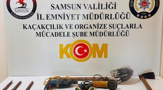 Samsun'da binada çukur kazarak define arayan 4 şüpheli yakalandı