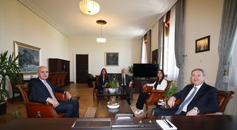 TBMM Başkanı Kurtulmuş, DEM Parti Eş Genel Başkanları Bakırhan ve Hatimoğulları'nı ziyaret etti