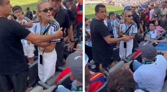 Dünya Kupası finalinde Acun Ilıcalı'nın eşine tribünlerden ''Otur'' tepkisi