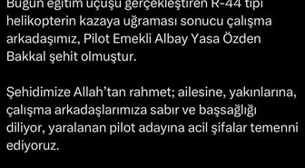 Sincan'da eğitim helikopteri düştü