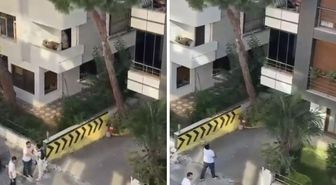 Maltepe'de kadına şiddet iddiasını duyan mahalleli balkona çıkan kişiye taş attı